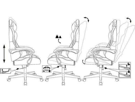 Кресло Zombie GAME TETRA Black/Red